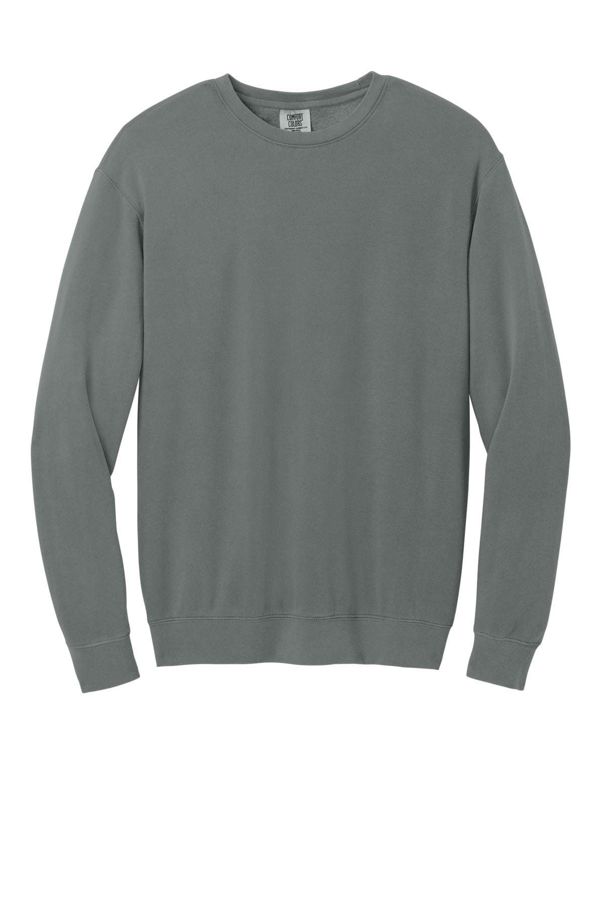 Comfort Colors Lightweight Crewneck Sweatshirt - Grey - flat front