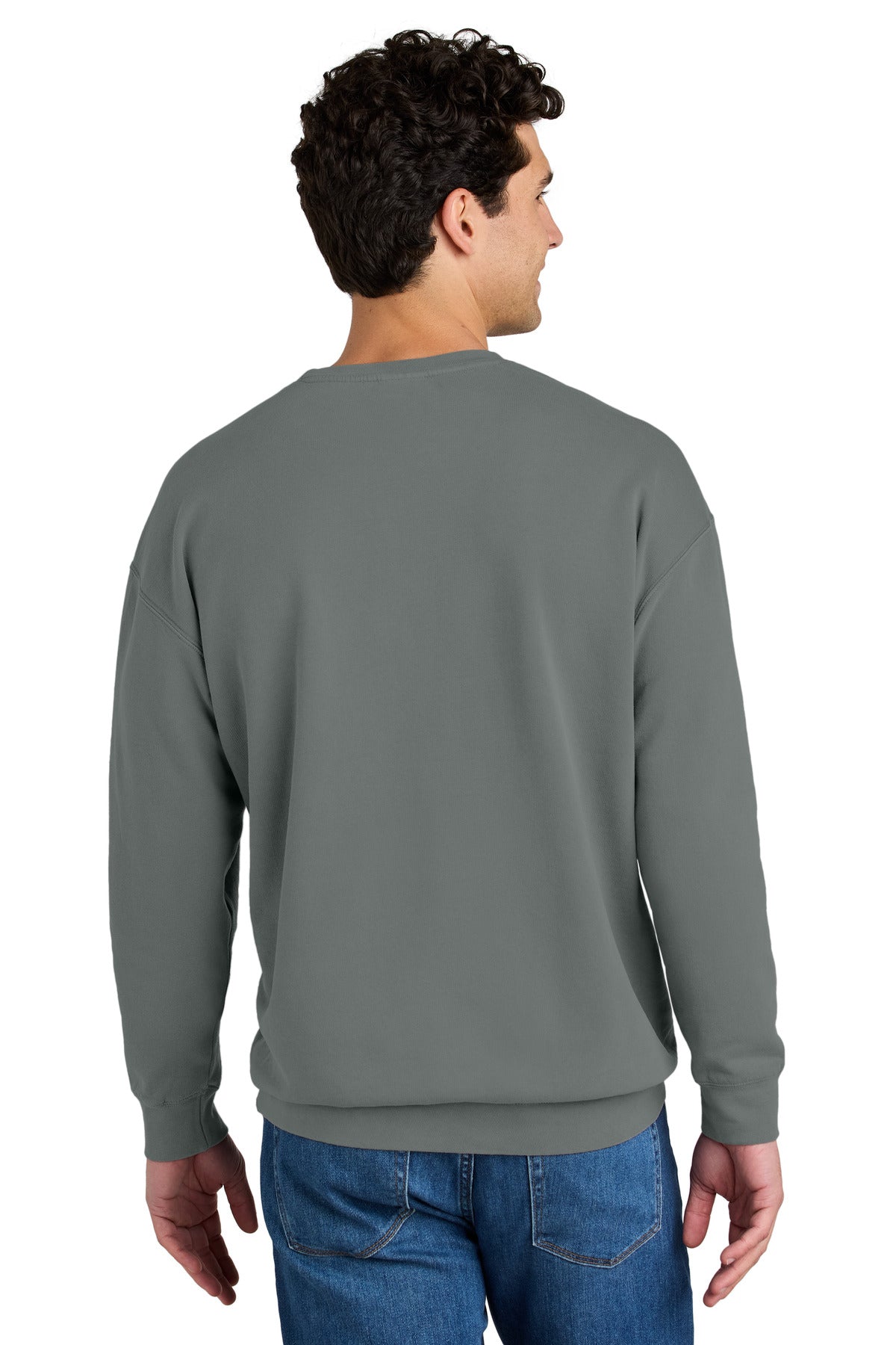 Comfort Colors Lightweight Crewneck Sweatshirt - Grey - back