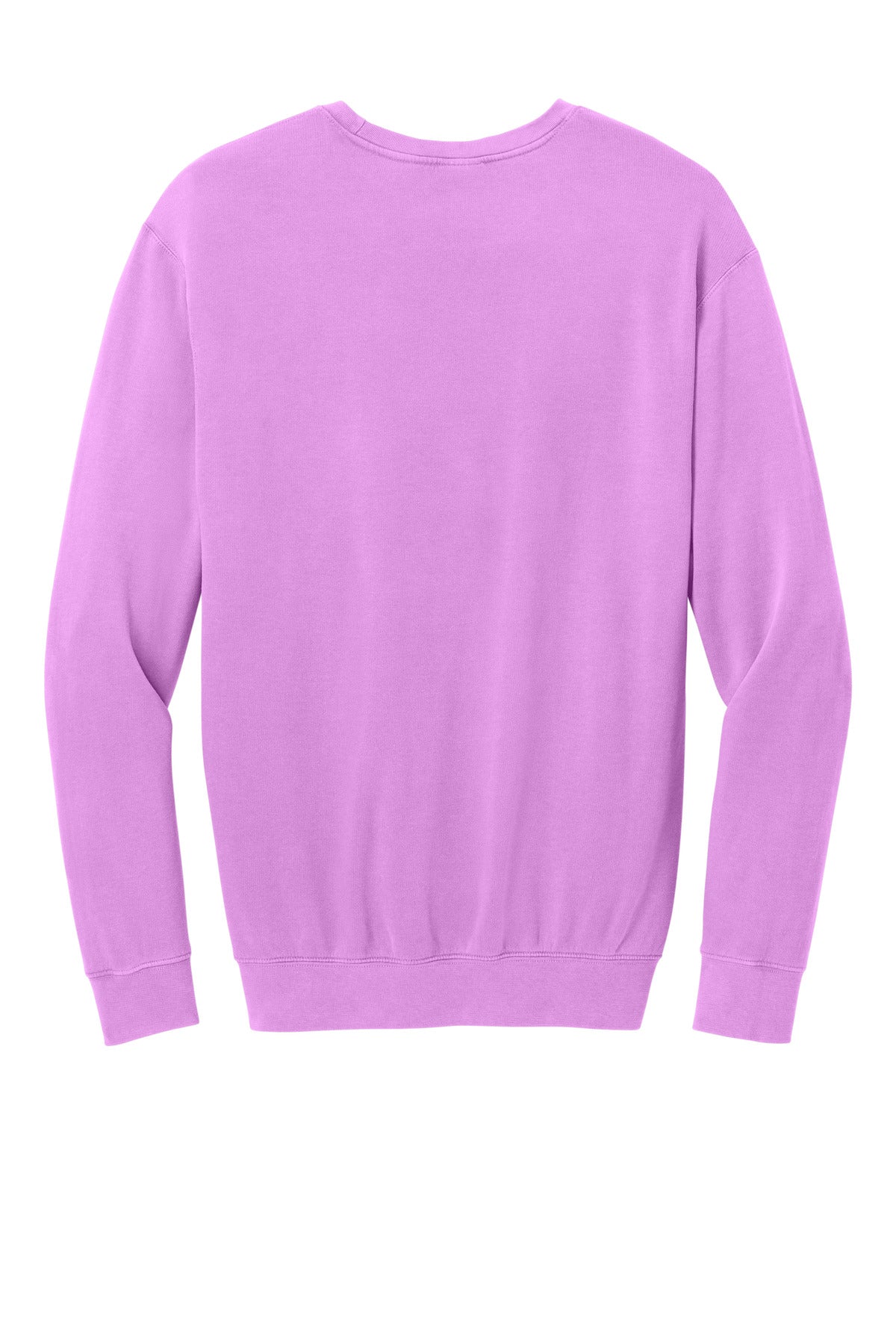 Comfort Colors Lightweight Crewneck Sweatshirt - Neon Violet - flat back