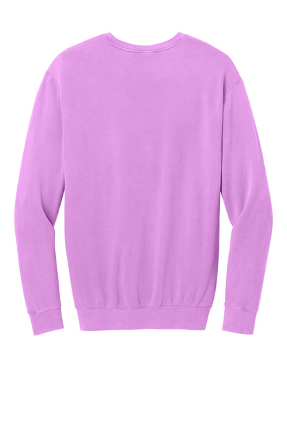 Comfort Colors Lightweight Crewneck Sweatshirt - Neon Violet - flat back