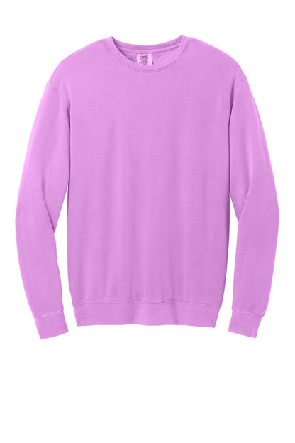 Comfort Colors Lightweight Crewneck Sweatshirt - Neon Violet - flat front
