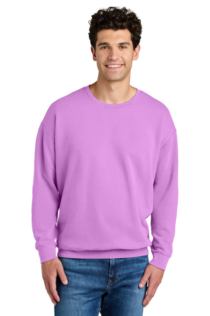 Comfort Colors Lightweight Crewneck Sweatshirt - Neon Violet - front