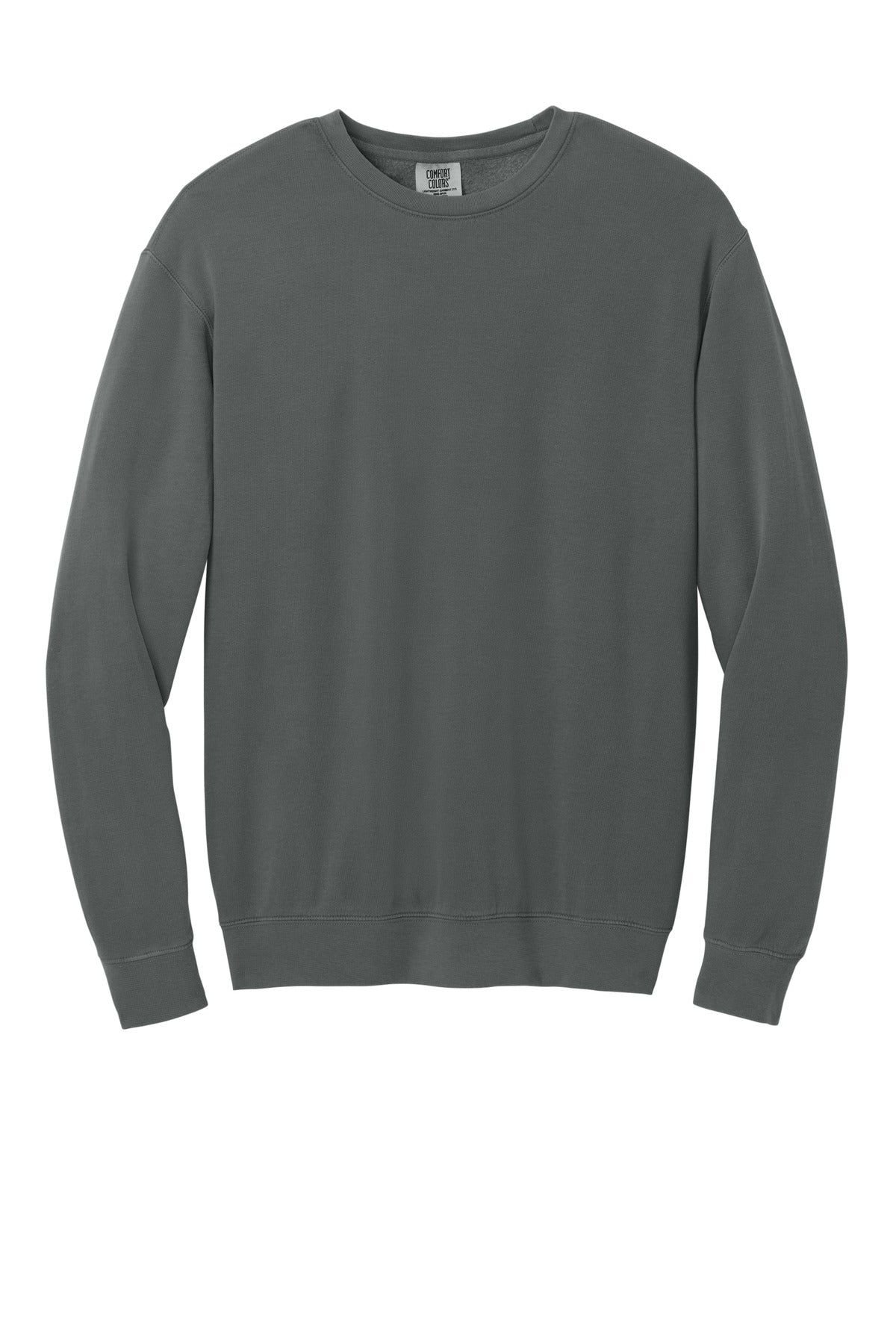 Comfort Colors Lightweight Crewneck Sweatshirt - Pepper - flat front