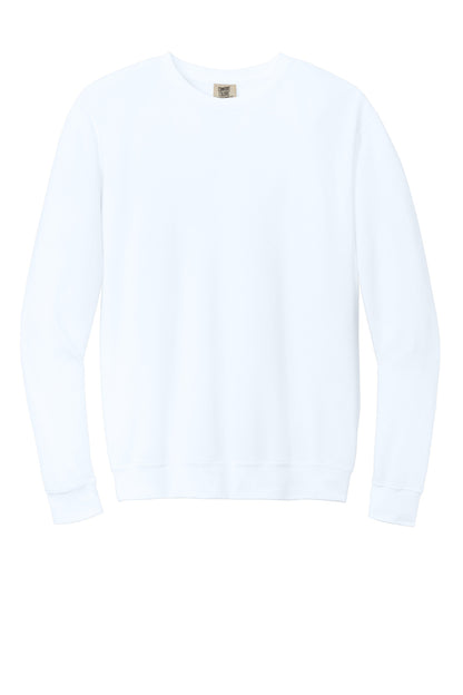Comfort Colors Lightweight Crewneck Sweatshirt - White - flat front