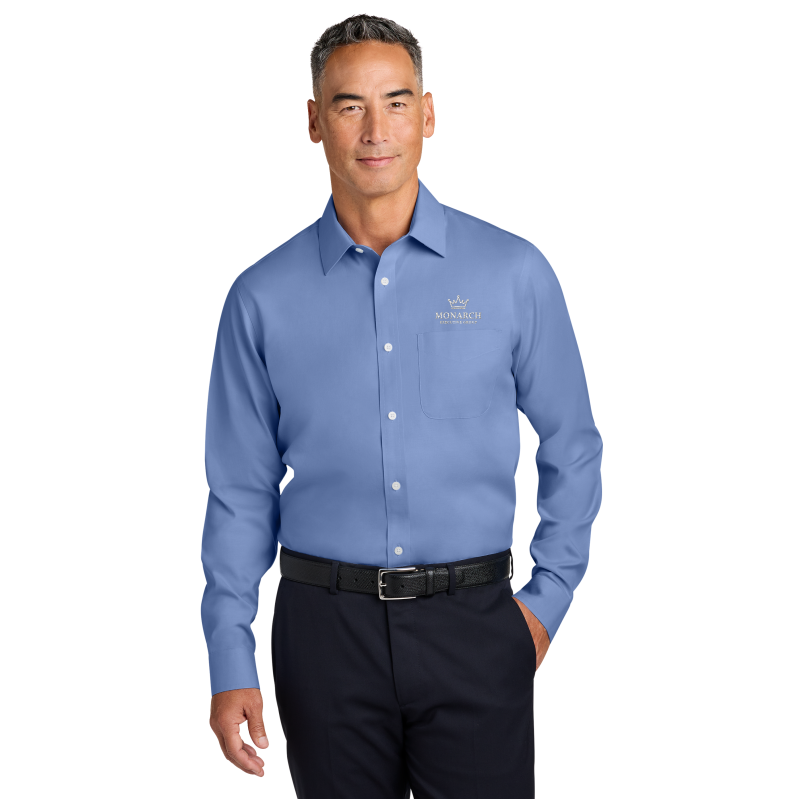 Brooks Brothers® Wrinkle-Free Stretch Pinpoint Spread Collar Shirt