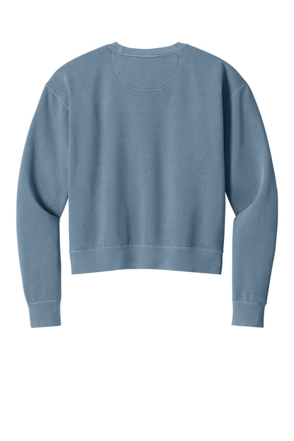 Comfort Colors Women's Mid-Length Crewneck Sweatshirt - Blue Jean - flat back