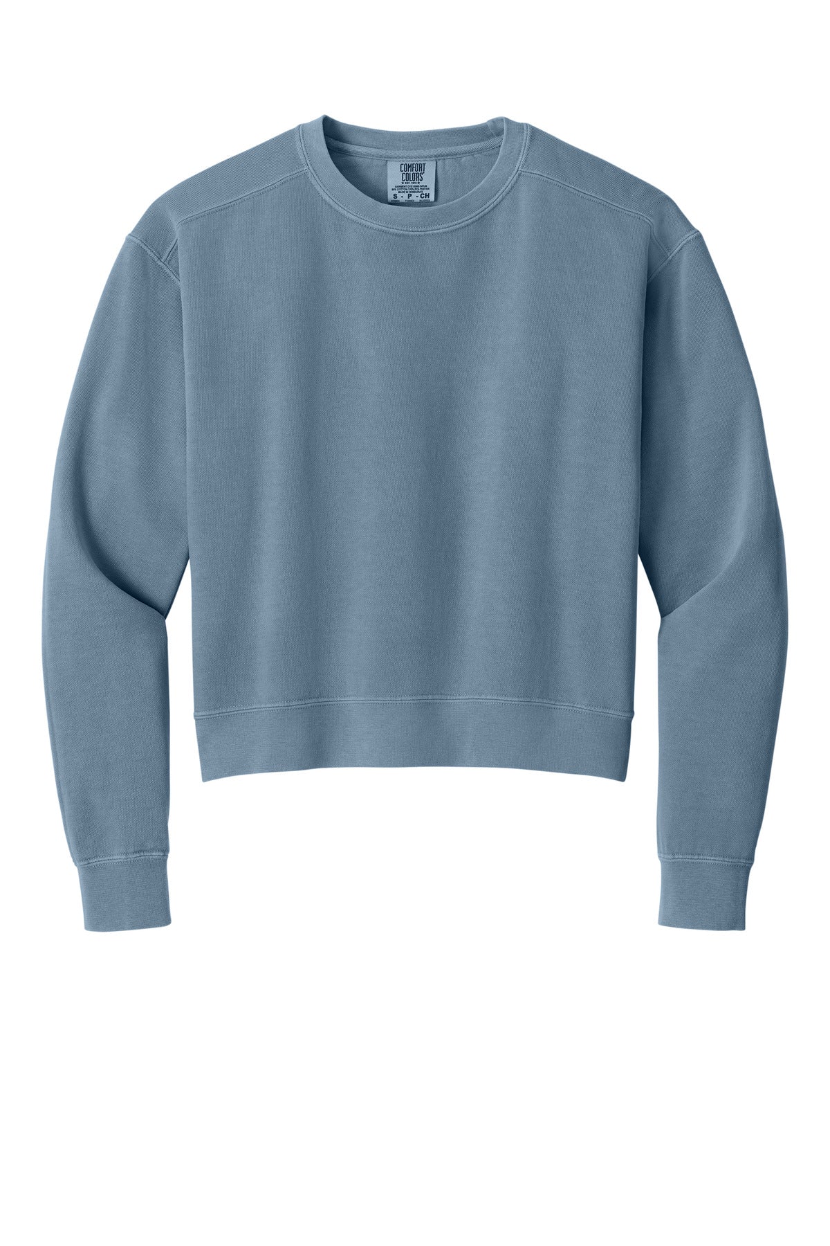 Comfort Colors Women's Mid-Length Crewneck Sweatshirt - Blue Jean - flat front