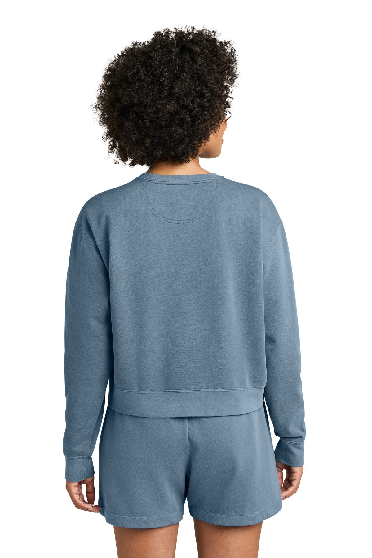 Comfort Colors Women's Mid-Length Crewneck Sweatshirt - Blue Jean - back