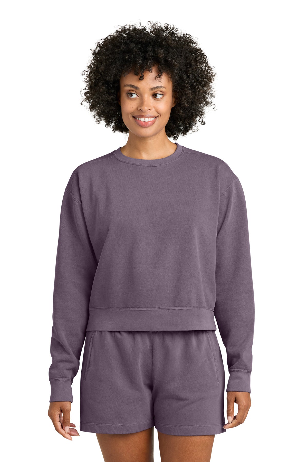 Comfort Colors Women's Mid-Length Crewneck Sweatshirt - Dusk - front