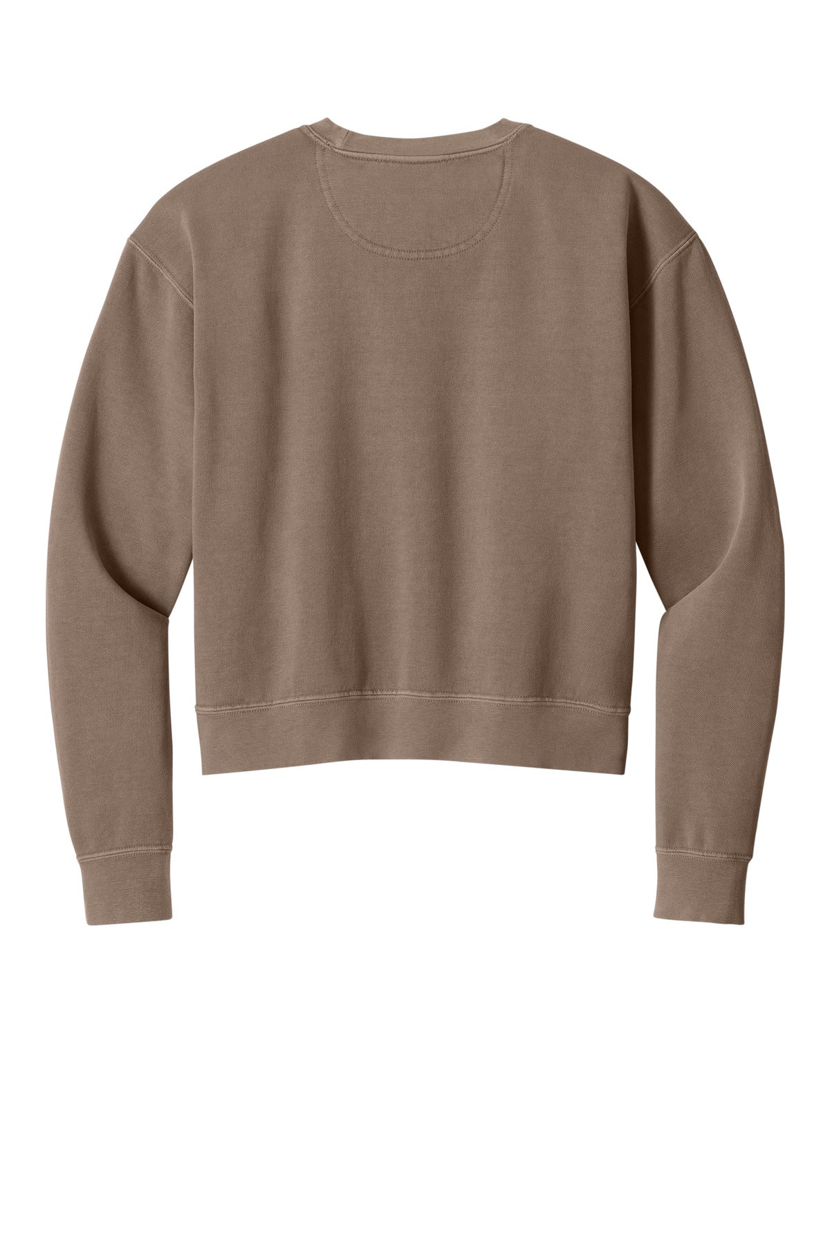 Comfort Colors Women's Mid-Length Crewneck Sweatshirt - Espresso - flat back