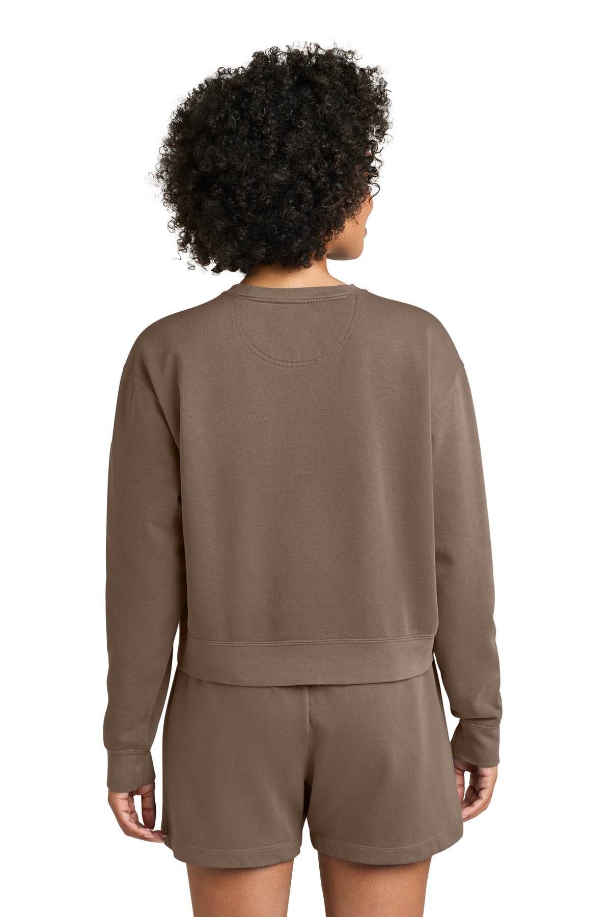 Comfort Colors Women's Mid-Length Crewneck Sweatshirt - Espresso - back