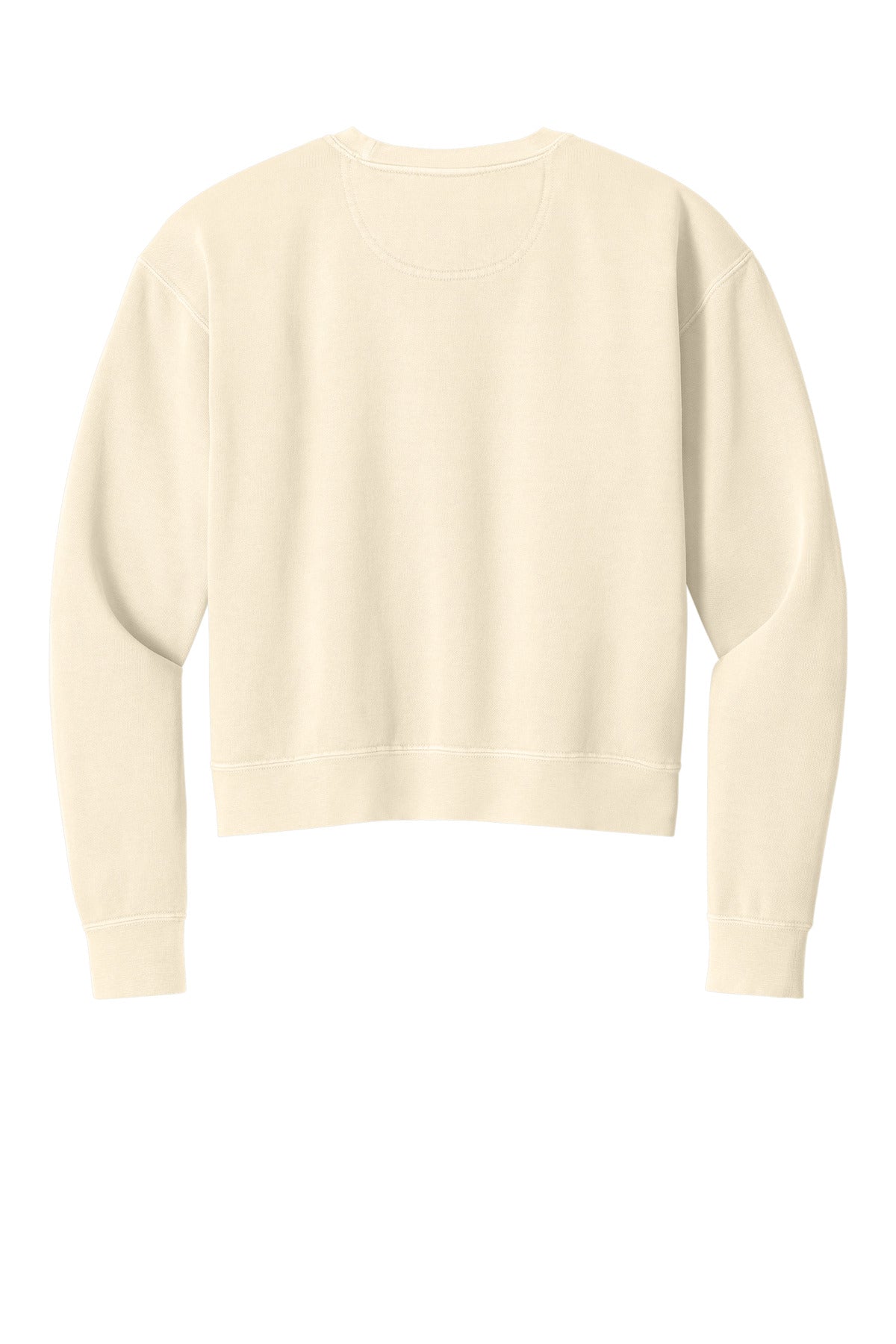 Comfort Colors Women's Mid-Length Crewneck Sweatshirt - Ivory - flat back