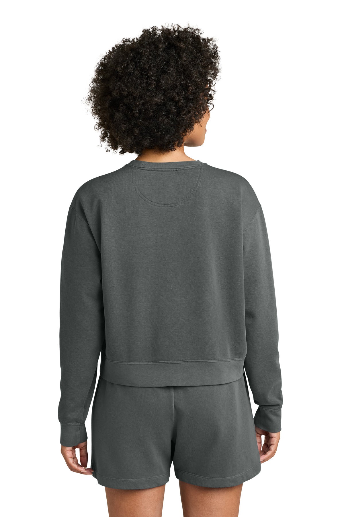 Comfort Colors Women's Mid-Length Crewneck Sweatshirt - Pepper - back