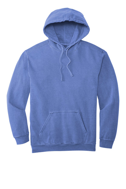 COMFORT COLORS Ring Spun Hooded Sweatshirt - Flo Blue - flat front