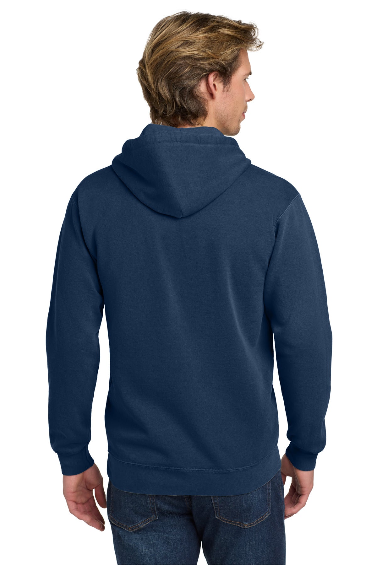 COMFORT COLORS Ring Spun Hooded Sweatshirt - True Navy - back