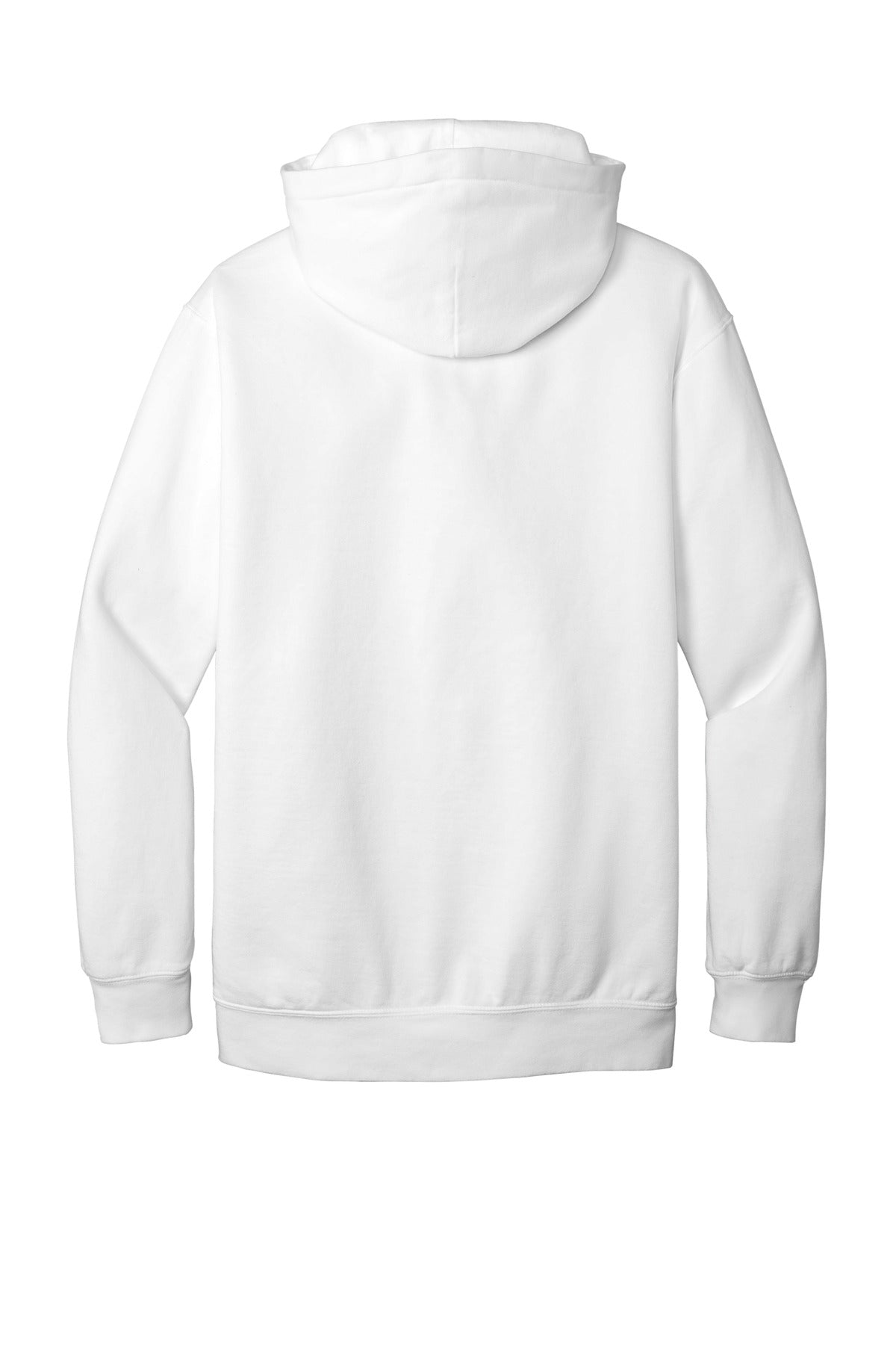 COMFORT COLORS Ring Spun Hooded Sweatshirt - White - flat back