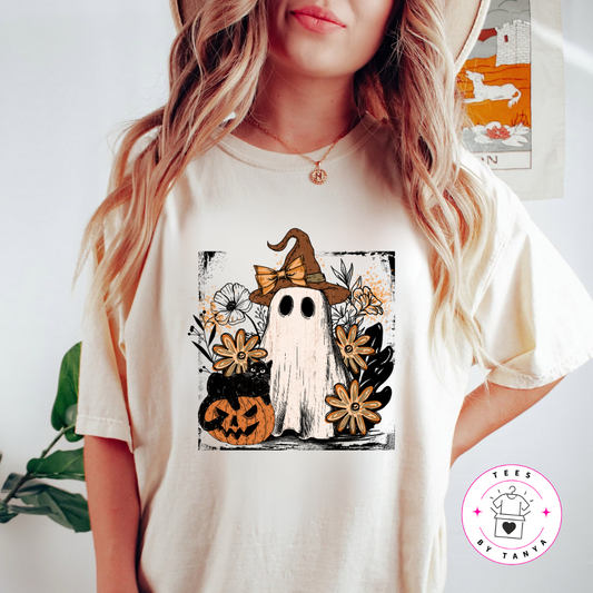 Fall Halloween Retro Ghost T-Shirt