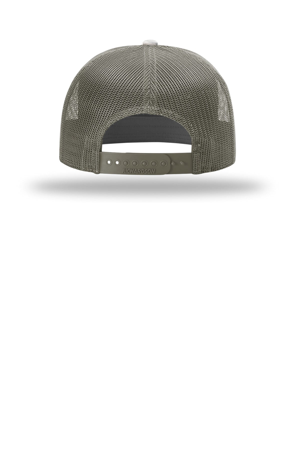 Richardson Printed 7-Panel Trucker - Marsh Duck Camo/ Loden - flat back