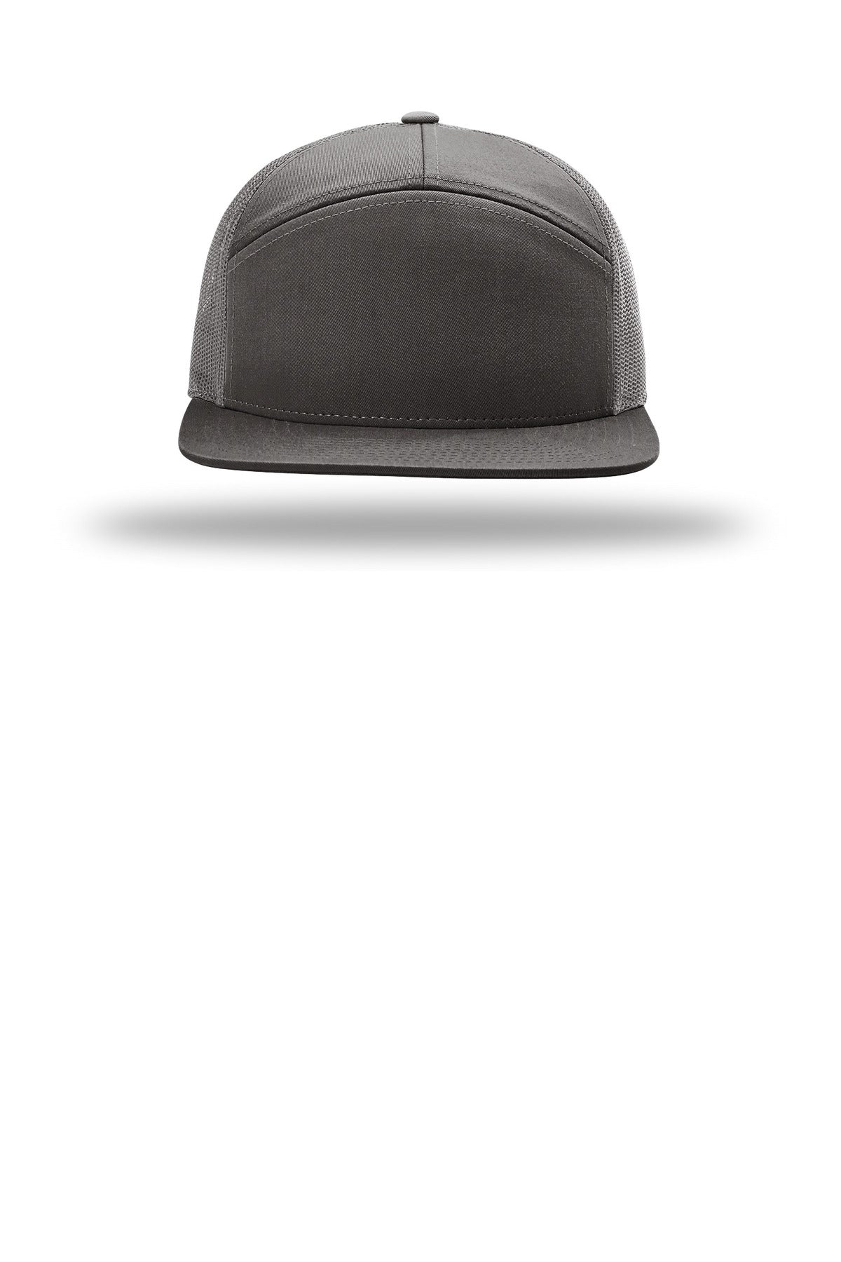 Richardson 7-Panel Trucker - Charcoal - flat front