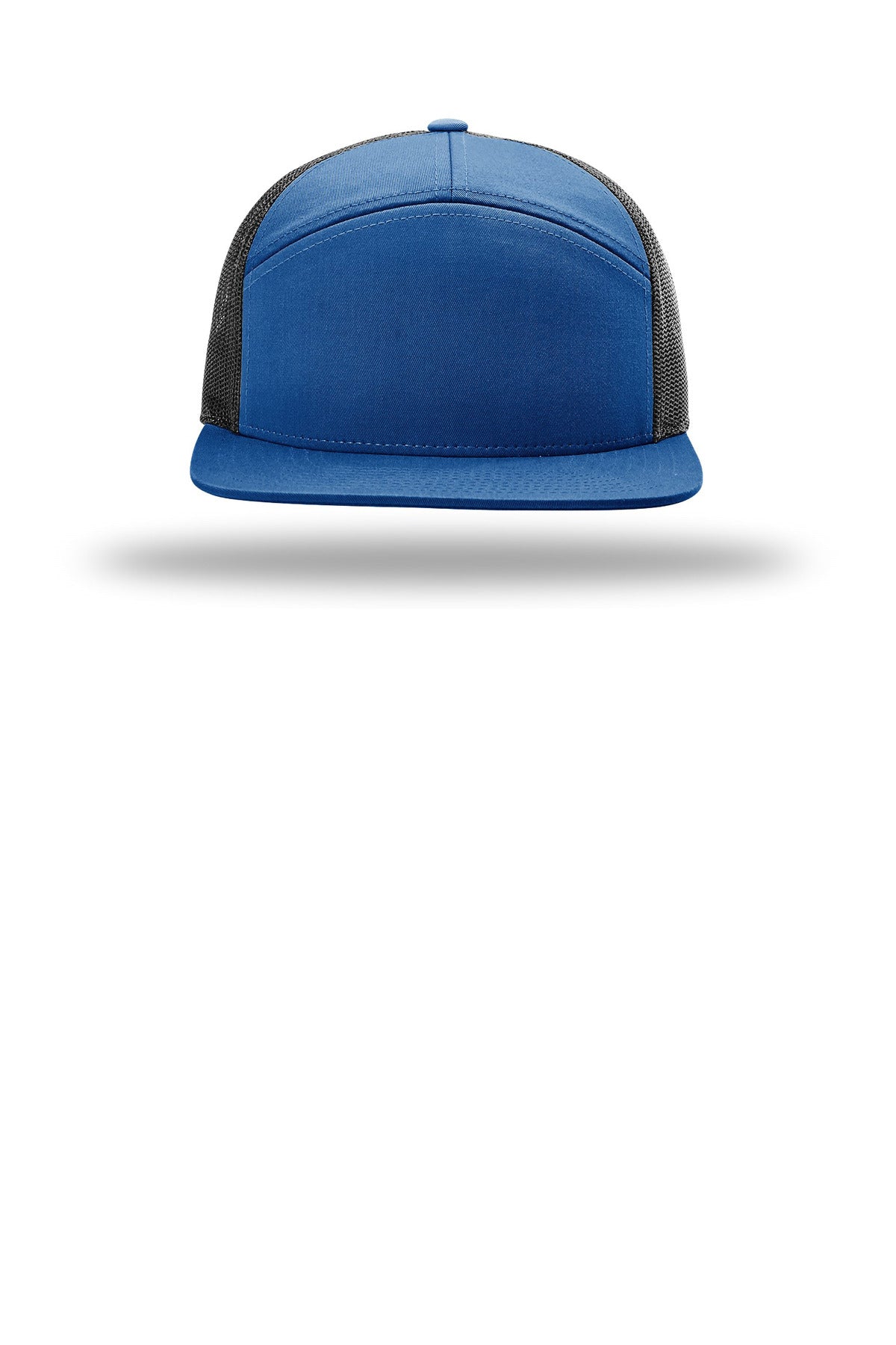 Richardson 7-Panel Trucker - Royal/ Black - flat front