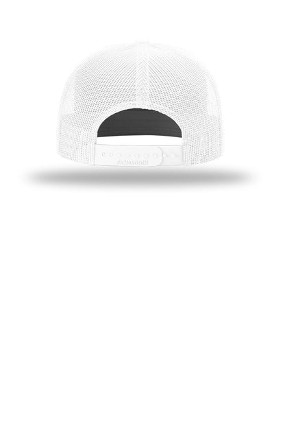 Richardson 7-Panel Trucker - White - flat back