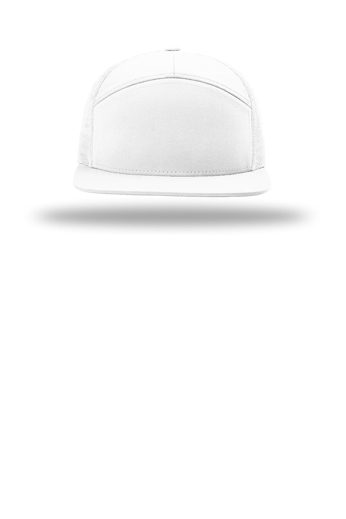 Richardson 7-Panel Trucker - White - flat front