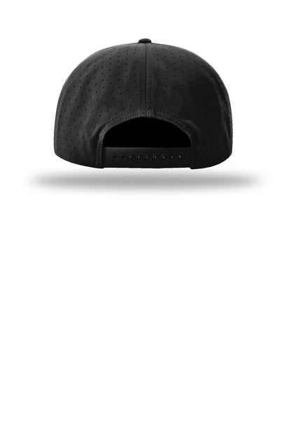 Richardson Cannon 7-Panel Flatbill - Black - flat back