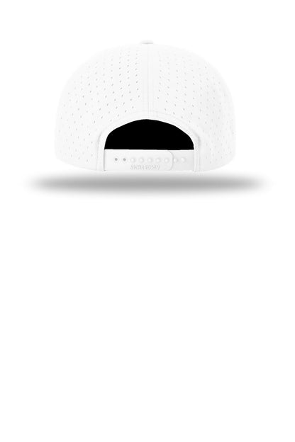 Richardson Cannon 7-Panel Flatbill - White - flat back