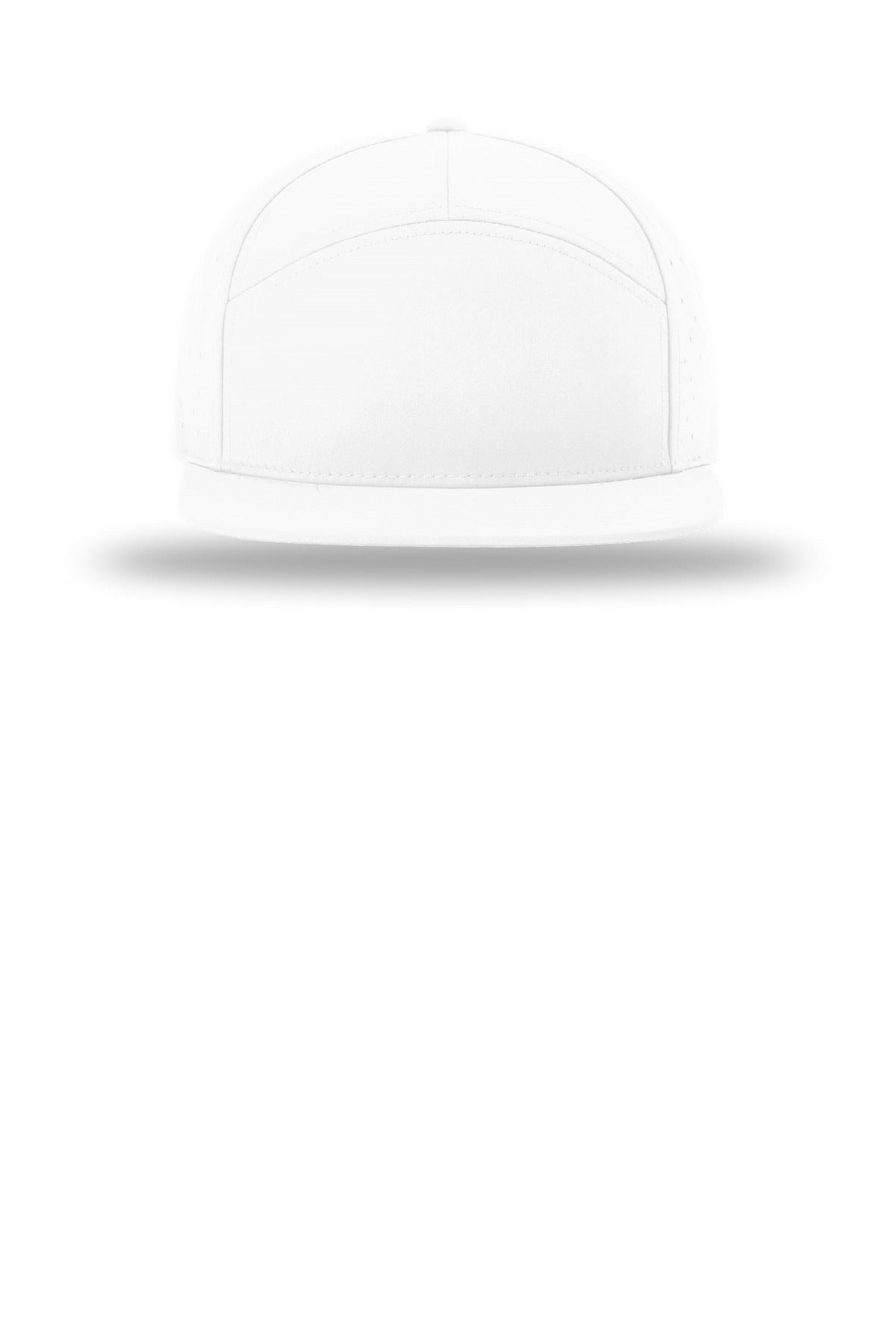 Richardson Cannon 7-Panel Flatbill - White - flat front