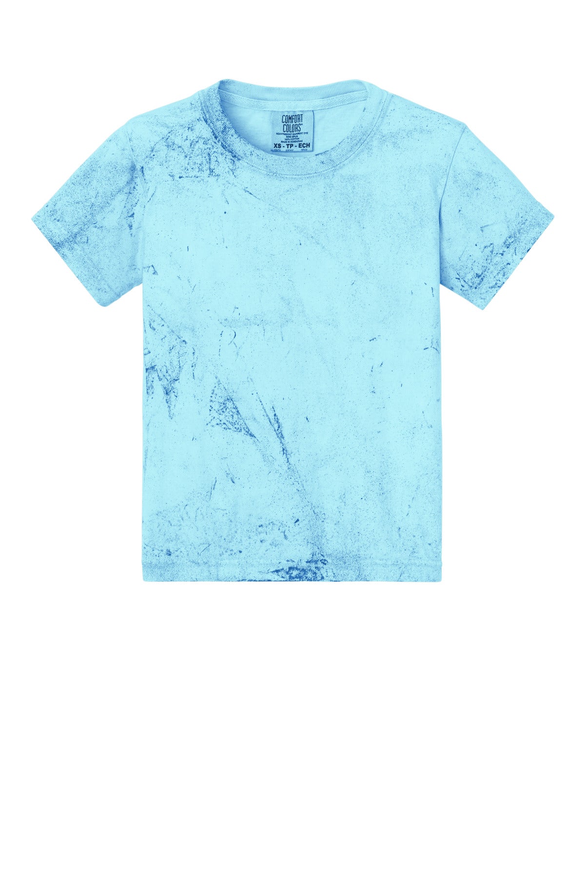 Comfort Colors Youth Heavyweight Color Blast Tee - Fiji Blue - flat front