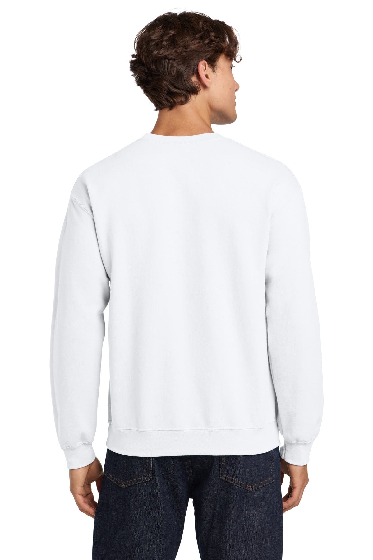 Gildan Heavy Blend Crewneck Sweatshirt - White - back