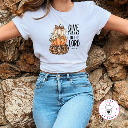 Give Thanks to the Lord Christian Fall T-Shirt