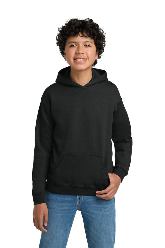 Gildan Youth Heavy Blend Hooded Sweatshirt - Black - front