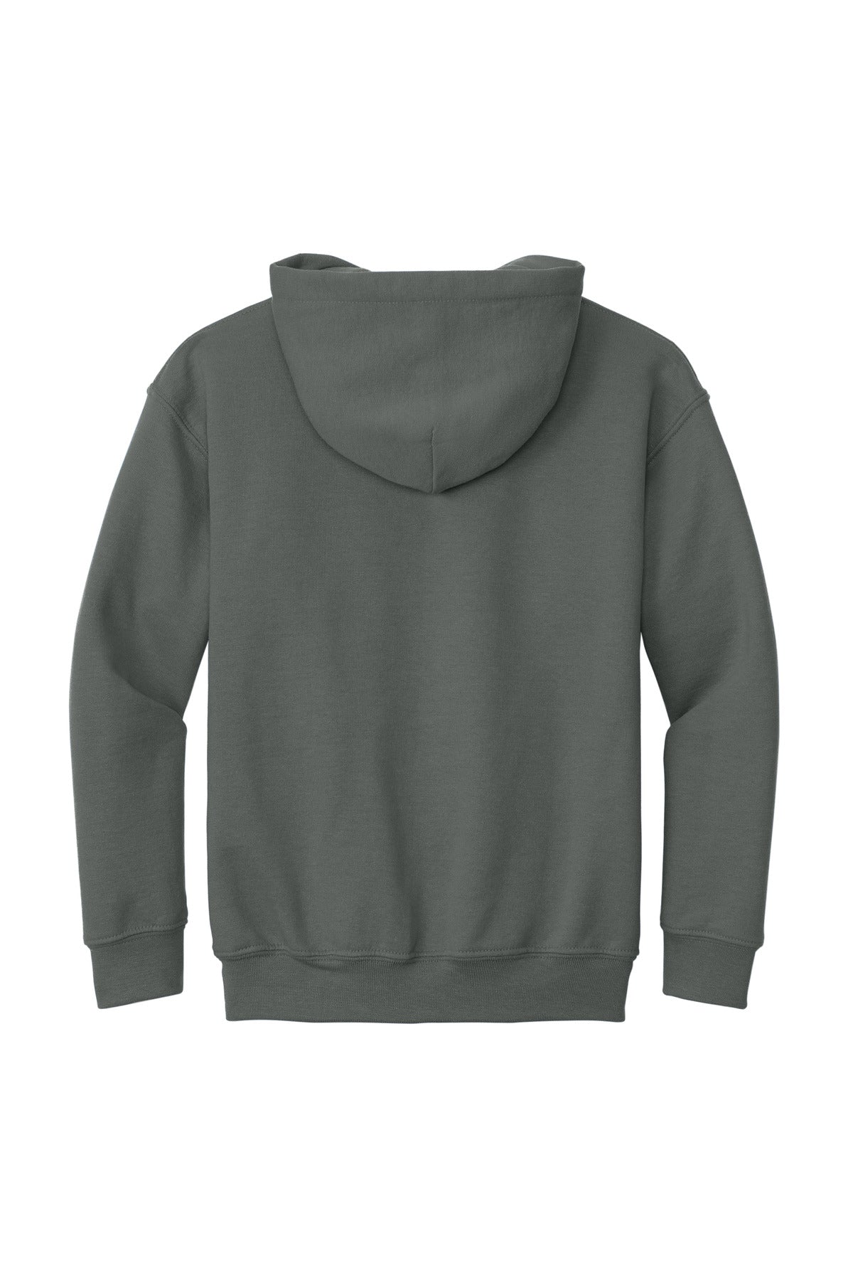 Gildan Youth Heavy Blend Hooded Sweatshirt - Charcoal - flat back