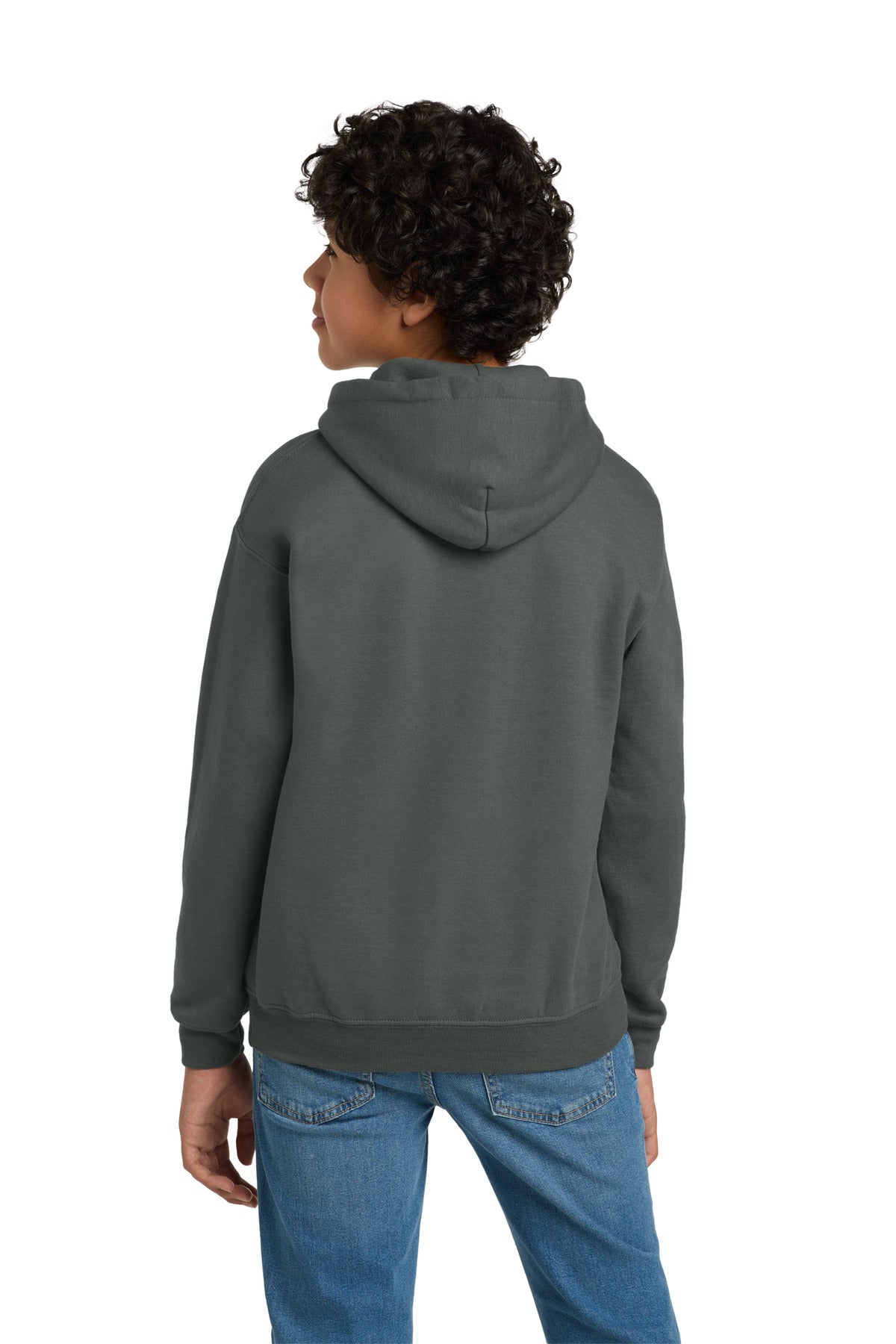 Gildan Youth Heavy Blend Hooded Sweatshirt - Charcoal - back
