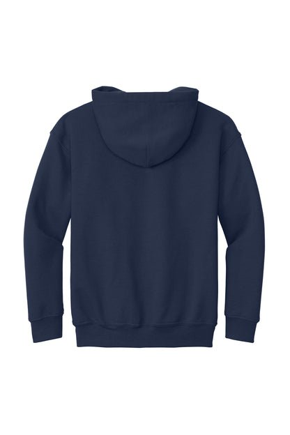 Gildan Youth Heavy Blend Hooded Sweatshirt - Navy - flat back
