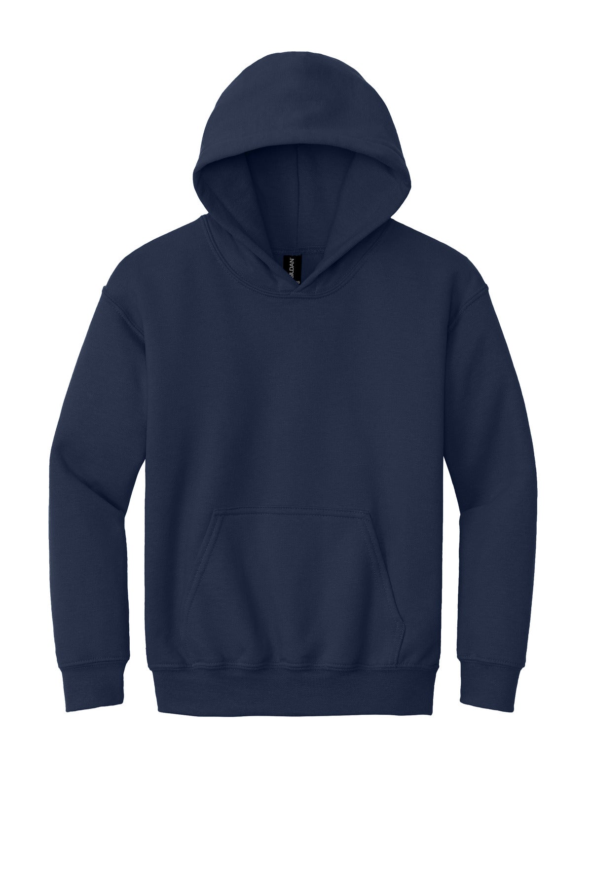 Gildan Youth Heavy Blend Hooded Sweatshirt - Navy - flat front