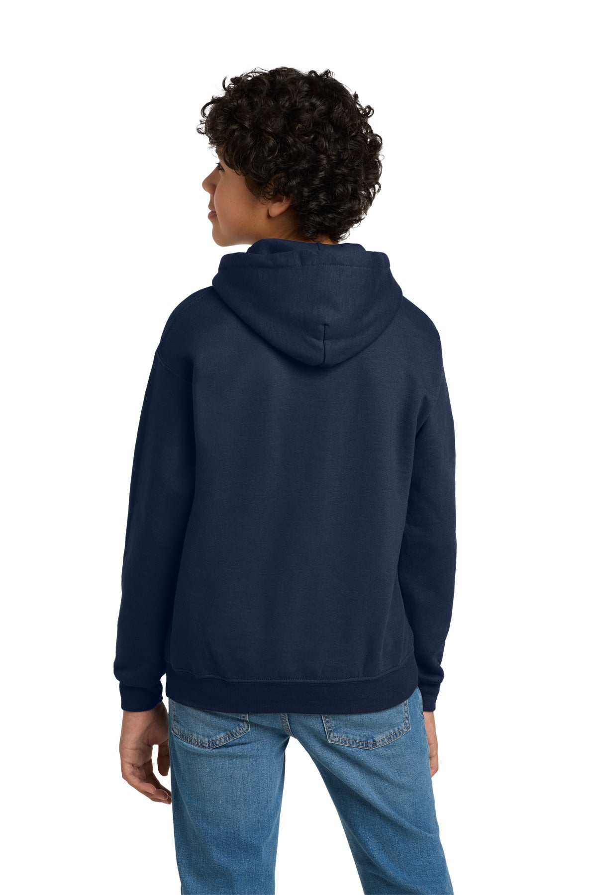 Gildan Youth Heavy Blend Hooded Sweatshirt - Navy - back