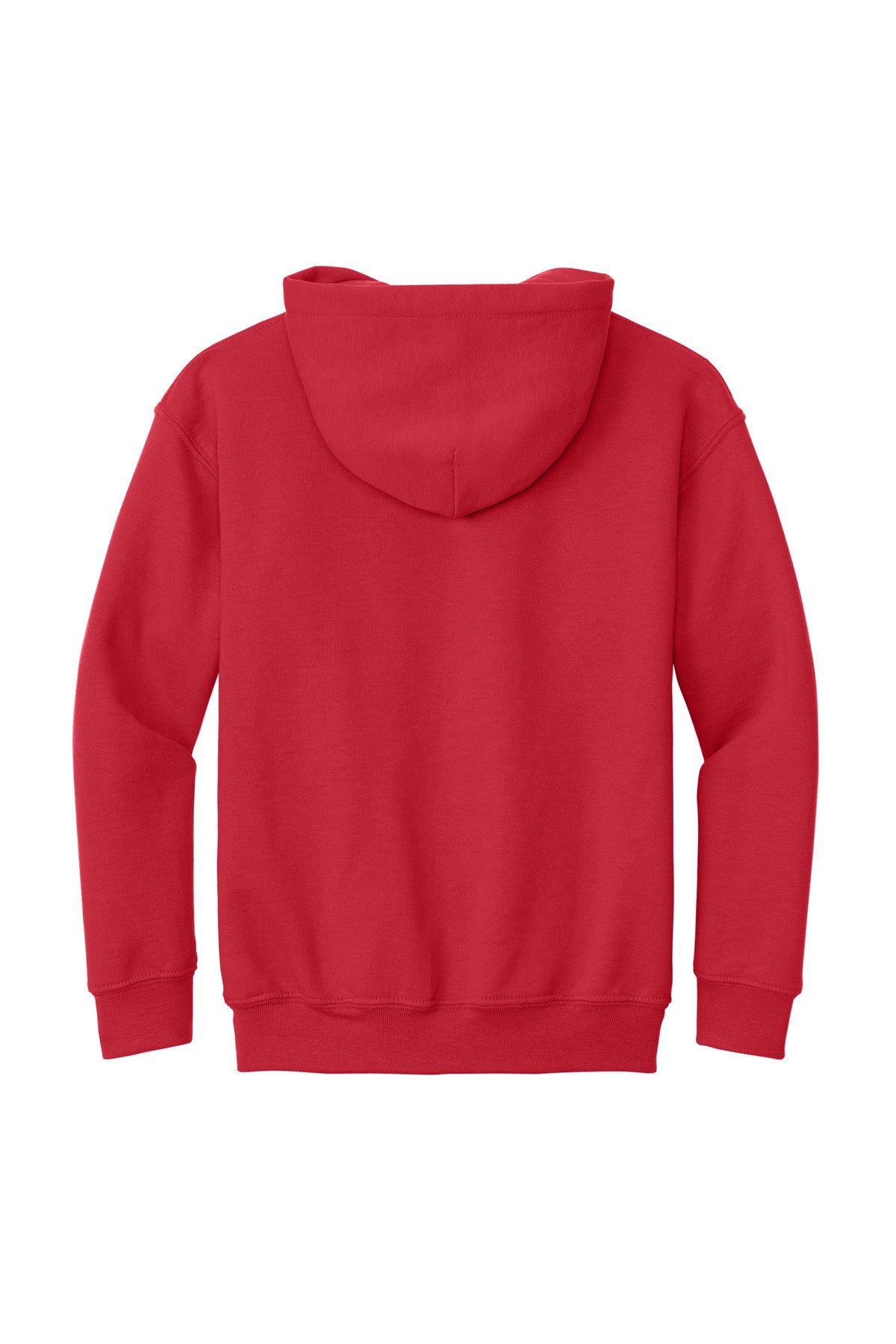 Gildan Youth Heavy Blend Hooded Sweatshirt - Red - flat back