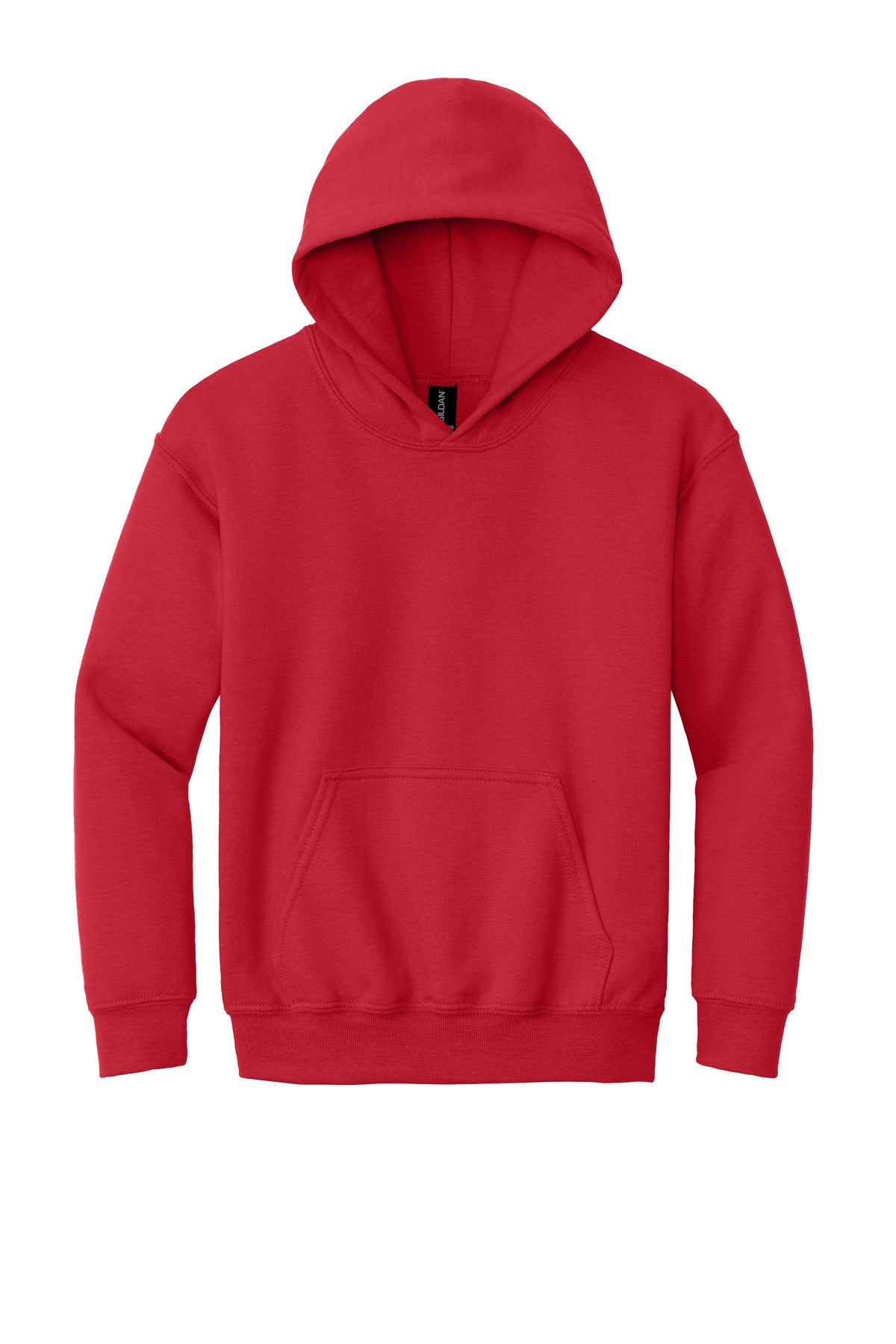 Gildan Youth Heavy Blend Hooded Sweatshirt - Red - flat front