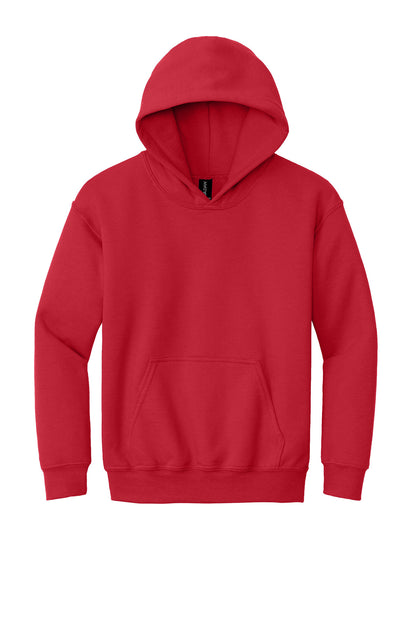 Gildan Youth Heavy Blend Hooded Sweatshirt - Red - flat front
