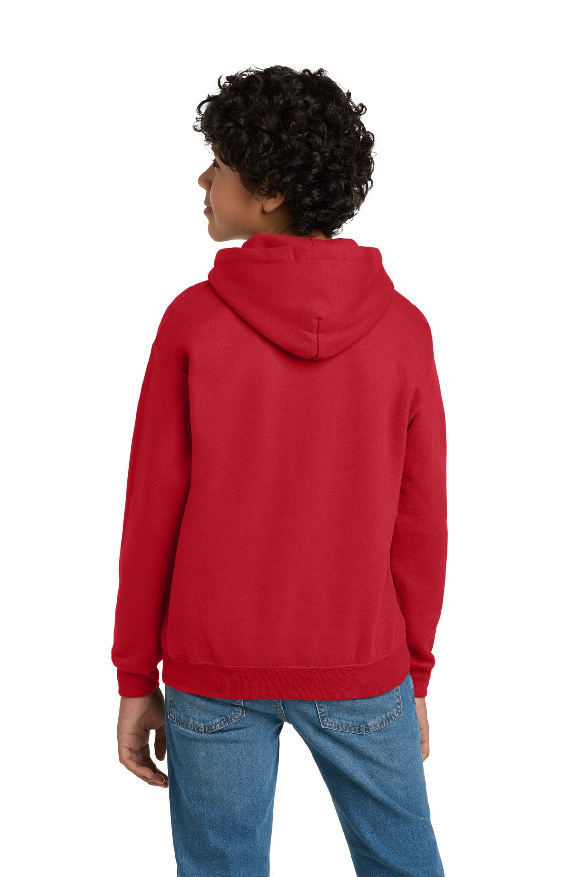 Gildan Youth Heavy Blend Hooded Sweatshirt - Red - back