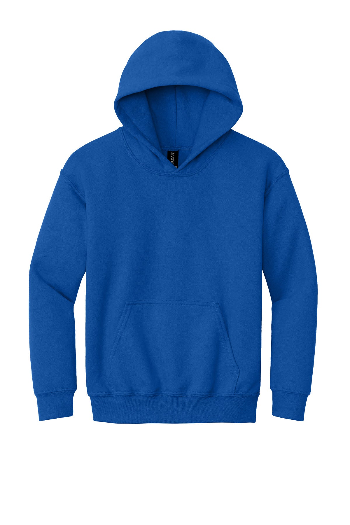 Gildan Youth Heavy Blend Hooded Sweatshirt - Royal - flat front