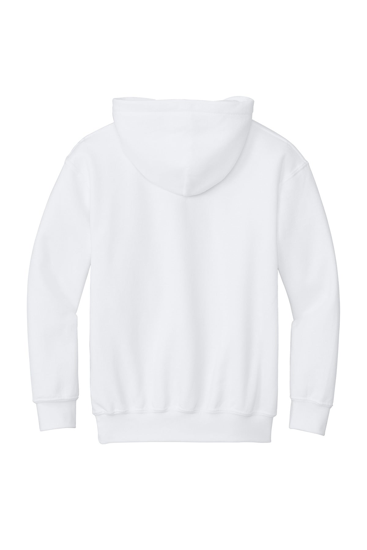 Gildan Youth Heavy Blend Hooded Sweatshirt - White - flat back