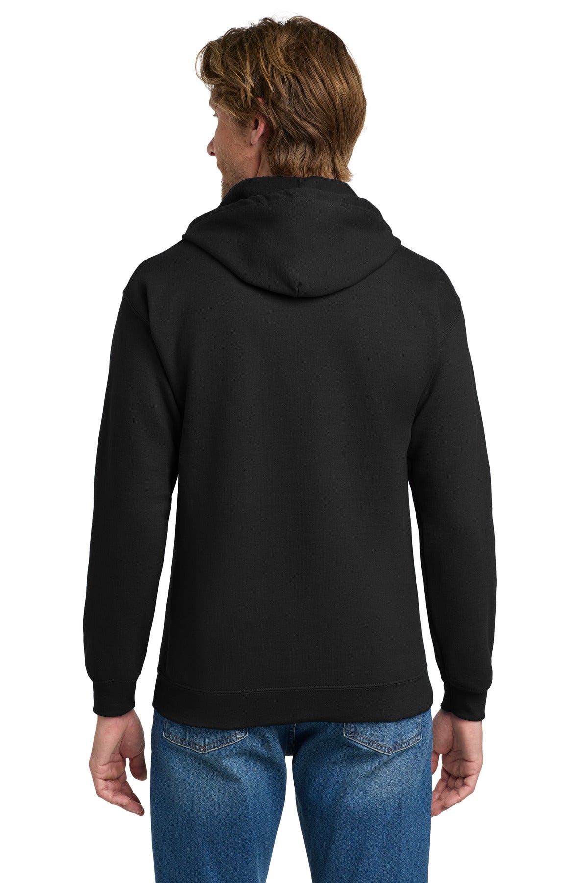 Gildan Heavy Blend Full-Zip Hooded Sweatshirt - Black - back