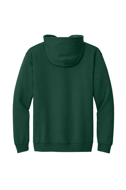 Gildan Heavy Blend Full-Zip Hooded Sweatshirt - Forest Green - flat back