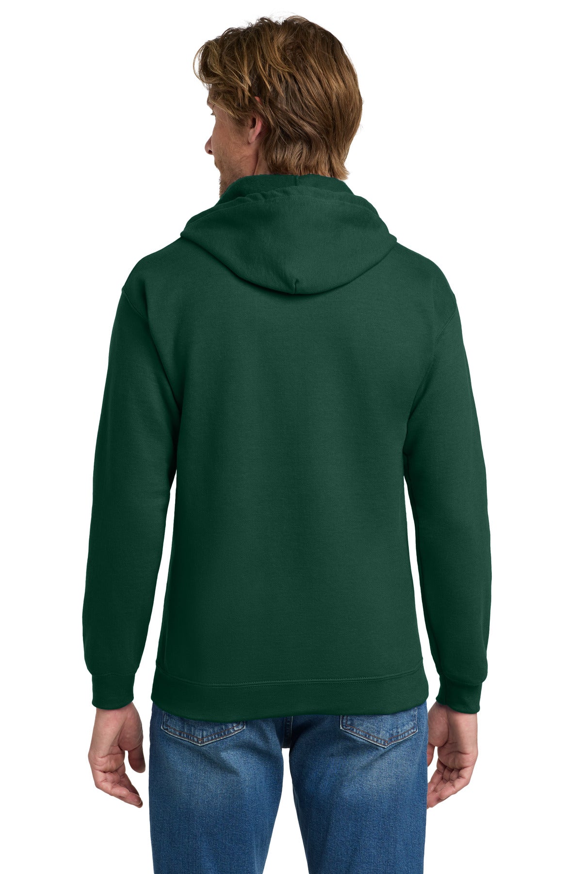 Gildan Heavy Blend Full-Zip Hooded Sweatshirt - Forest Green - back