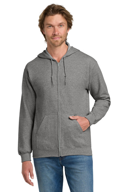 Gildan Heavy Blend Full-Zip Hooded Sweatshirt - Graphite Heather - front