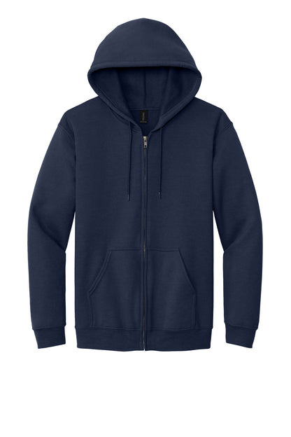 Gildan Heavy Blend Full-Zip Hooded Sweatshirt - Navy - flat front