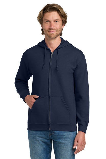 Gildan Heavy Blend Full-Zip Hooded Sweatshirt - Navy - front